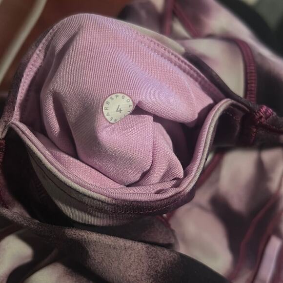 Lululemon Wunder Under High Rise Leggings Blossom Purple White Size 4 - Picture 4 of 9